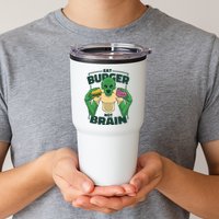 Eat Burger Not Brain Funny Zombie Tumbler