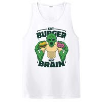 Eat Burger Not Brain Funny Zombie PosiCharge Competitor Tank