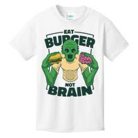 Eat Burger Not Brain Funny Zombie Kids T-Shirt