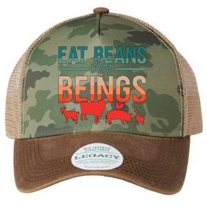 Eat Beans Not Beings Retro Vegan Lifestyle No Meat Veganism Gift Legacy Tie Dye Trucker Hat