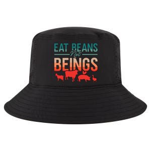 Eat Beans Not Beings Retro Vegan Lifestyle No Meat Veganism Gift Cool Comfort Performance Bucket Hat