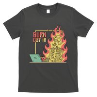 Emotionally Burnt Out Skeleton On Fire T-Shirt