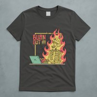 Emotionally Burnt Out Skeleton On Fire T-Shirt