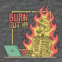 Emotionally Burnt Out Skeleton On Fire Mesh Reversible Basketball Jersey Tank