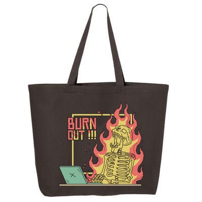 Emotionally Burnt Out Skeleton On Fire 25L Jumbo Tote