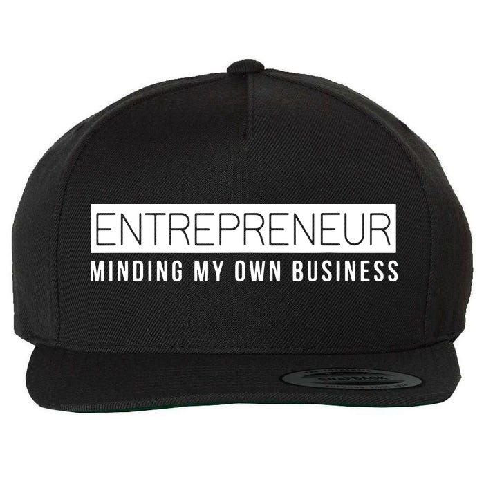 Entrepreneur Business Owner Minding My Own Business Wool Snapback Cap
