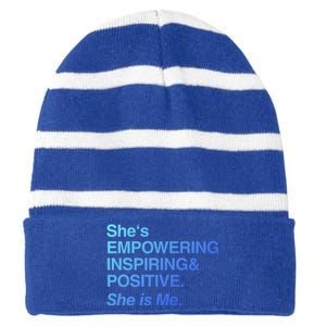 Empowert Black Pride Melanin 2020 Gift Striped Beanie with Solid Band