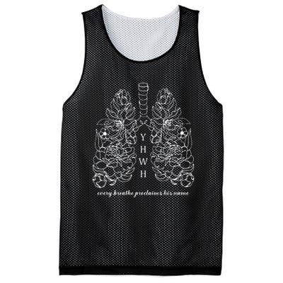 Every Breathe Proclaims His Name Yhwh Floral Lung Mesh Reversible Basketball Jersey Tank