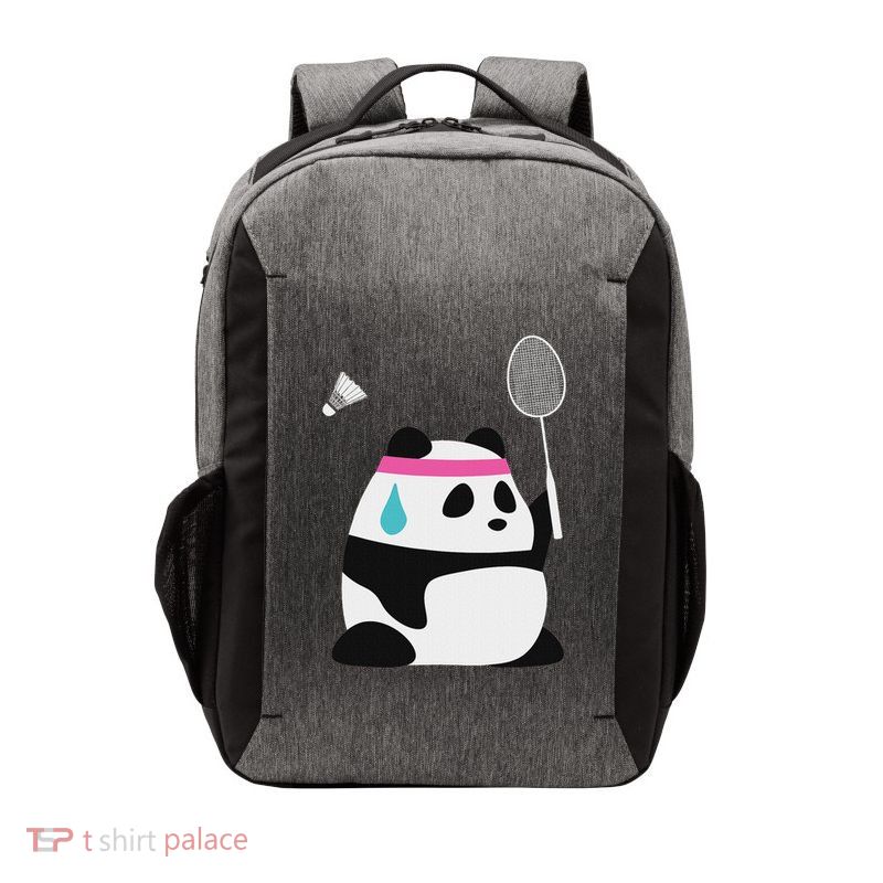 Exhausted Badminton Panda Funny Cute Shuttlecock Animal Vector Backpack