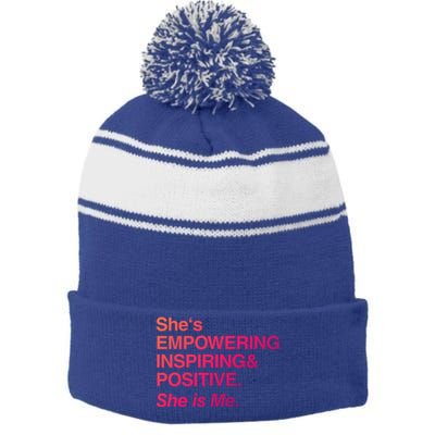 Empowert Black Pride Melanin 2020 Gift Stripe Pom Pom Beanie