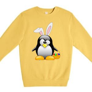 Easter Bunny Penguin Easter For,, Women Premium Crewneck Sweatshirt