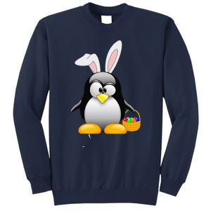 Easter Bunny Penguin Easter For,, Women Tall Sweatshirt