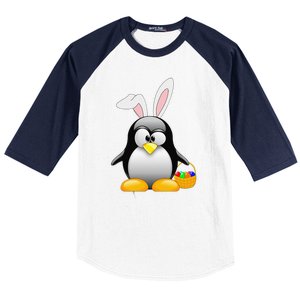 Easter Bunny Penguin Easter For,, Women Baseball Sleeve Shirt