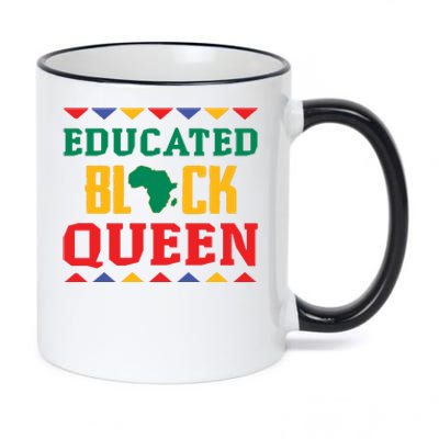 Educated Black Queen Dashiki Wauconda Funny Gift Pride Gift 11oz Black Color Changing Mug