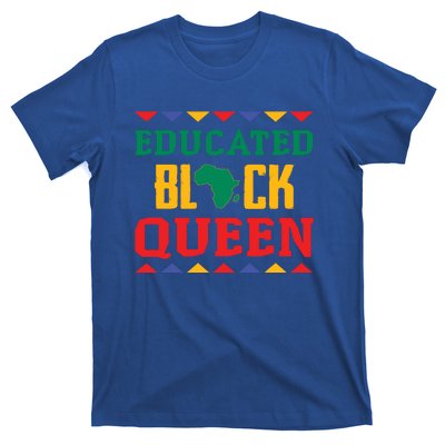 Educated Black Queen Dashiki Wauconda Funny Gift Pride Gift T-Shirt