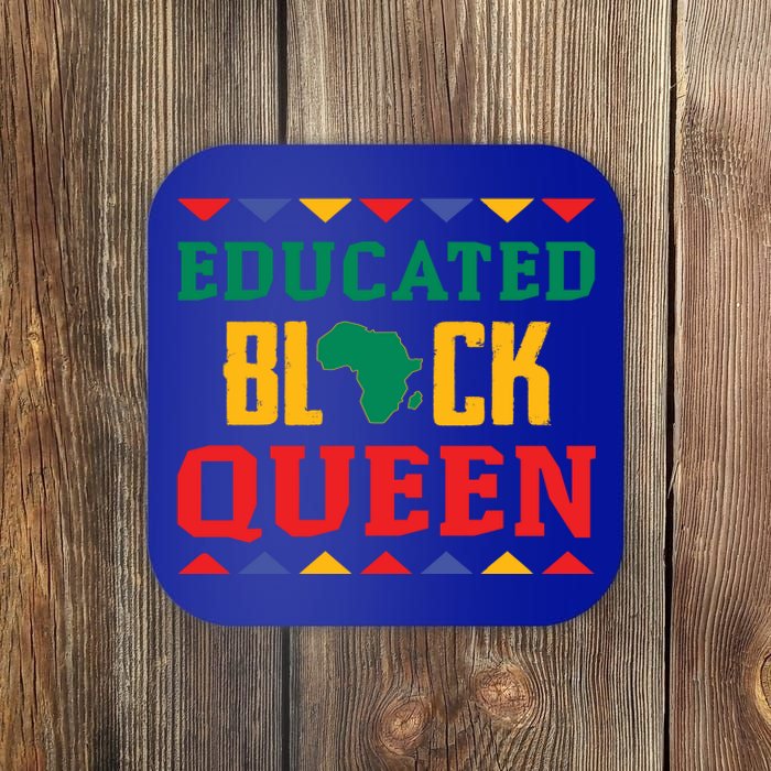 Educated Black Queen Dashiki Wauconda Funny Gift Pride Gift Coaster