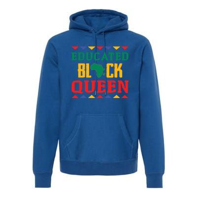 Educated Black Queen Dashiki Wauconda Funny Gift Pride Gift Premium Hoodie