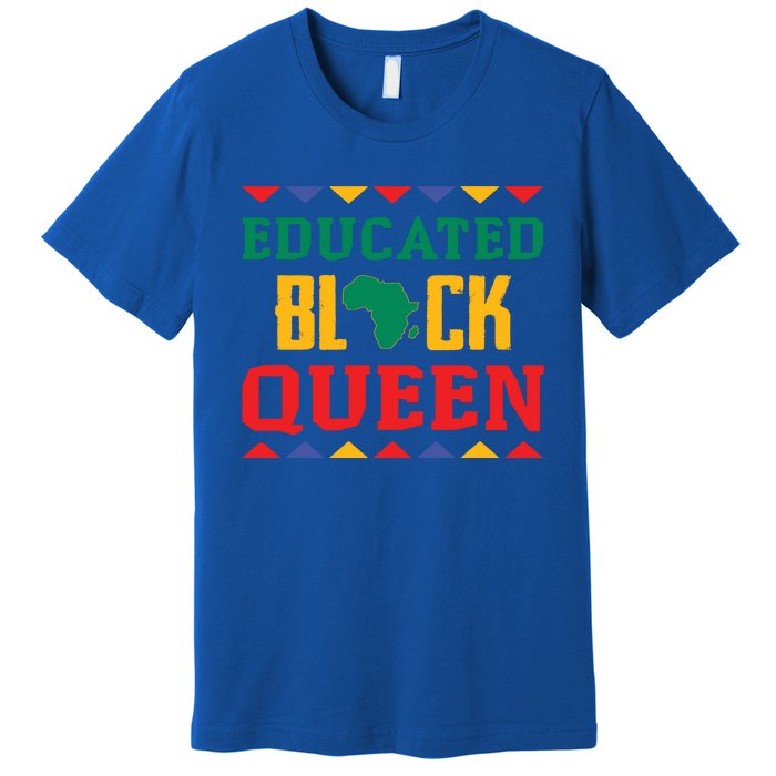 Educated Black Queen Dashiki Wauconda Funny Gift Pride Gift Premium T-Shirt