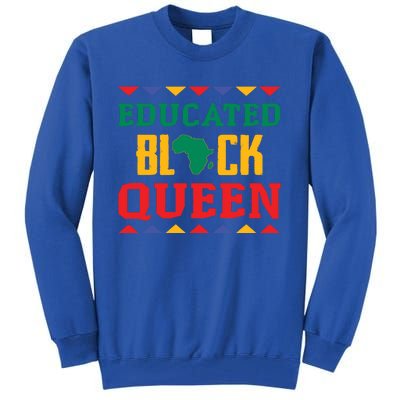 Educated Black Queen Dashiki Wauconda Funny Gift Pride Gift Tall Sweatshirt