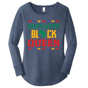 Educated Black Queen Dashiki Wauconda Funny Gift Pride Gift Women's Perfect Tri Tunic Long Sleeve Shirt