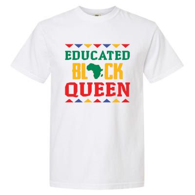 Educated Black Queen Dashiki Wauconda Funny Gift Pride Gift Garment-Dyed Heavyweight T-Shirt