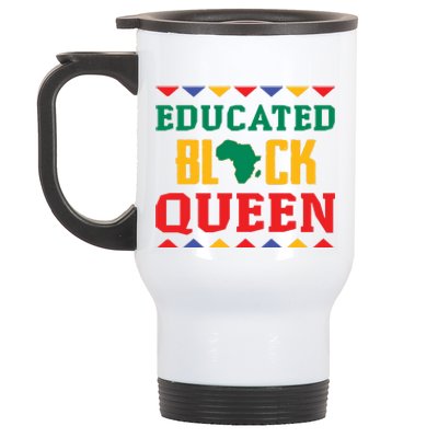 Educated Black Queen Dashiki Wauconda Funny Gift Pride Gift Stainless Steel Travel Mug