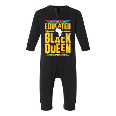 Educated Black Queen History Month African Woman Infant Fleece One Piece