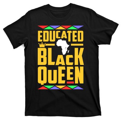 Educated Black Queen History Month African Woman T-Shirt