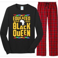 Educated Black Queen History Month African Woman Long Sleeve Pajama Set