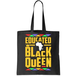 Educated Black Queen History Month African Woman Tote Bag