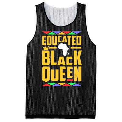 Educated Black Queen History Month African Woman Mesh Reversible Basketball Jersey Tank