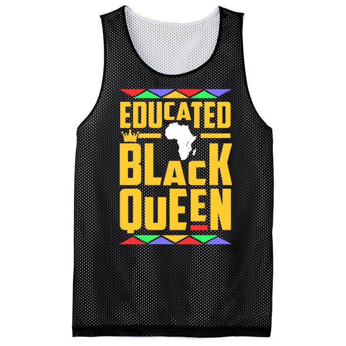 Educated Black Queen History Month African Woman Mesh Reversible Basketball Jersey Tank