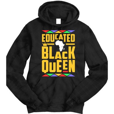 Educated Black Queen History Month African Woman Tie Dye Hoodie