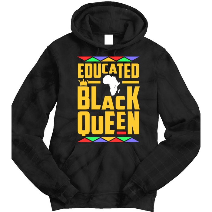 Educated Black Queen History Month African Woman Tie Dye Hoodie