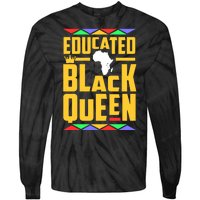 Educated Black Queen History Month African Woman Tie-Dye Long Sleeve Shirt