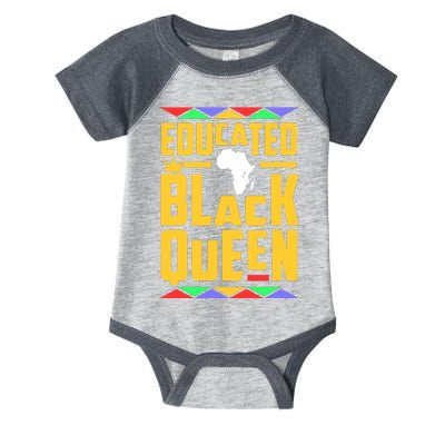 Educated Black Queen History Month African Woman Infant Baby Jersey Bodysuit