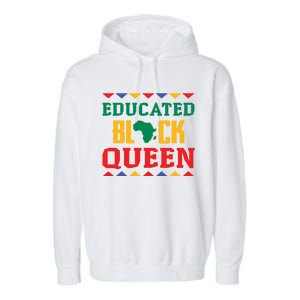 Educated Black Queen Dashiki Wauconda Gift Pride Gift Garment-Dyed Fleece Hoodie