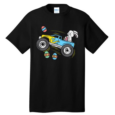 Easter Bunny Riding Monster Truck Cute Boy Tall T-Shirt