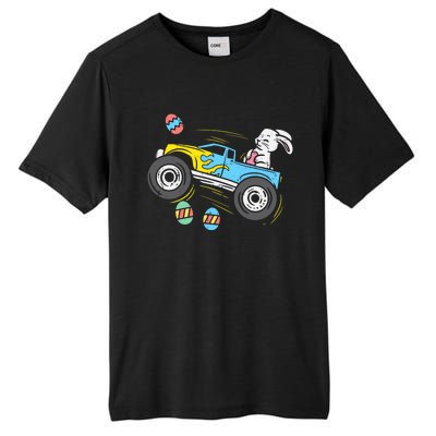 Easter Bunny Riding Monster Truck Cute Boy Tall Fusion ChromaSoft Performance T-Shirt