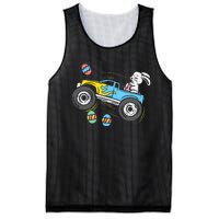 Easter Bunny Riding Monster Truck Cute Boy Mesh Reversible Basketball Jersey Tank