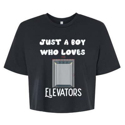 Elevator Boys Ride The Elevator Boys Elevator Bella+Canvas Jersey Crop Tee