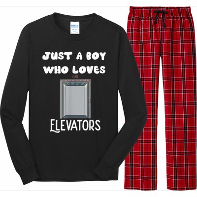 Elevator Boys Ride The Elevator Boys Elevator Long Sleeve Pajama Set