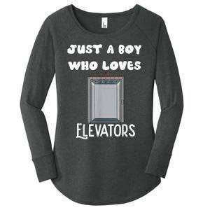 Elevator Boys Ride The Elevator Boys Elevator Women's Perfect Tri Tunic Long Sleeve Shirt