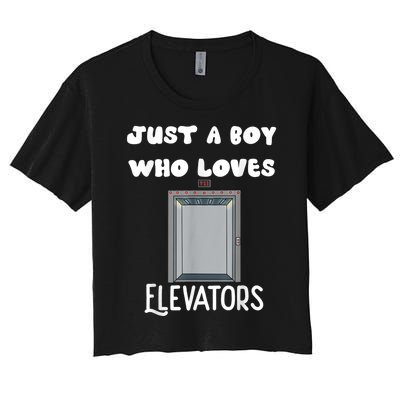 Elevator Boys Ride The Elevator Boys Elevator Women's Crop Top Tee