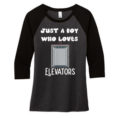 Elevator Boys Ride The Elevator Boys Elevator Women's Tri-Blend 3/4-Sleeve Raglan Shirt