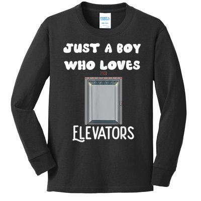 Elevator Boys Ride The Elevator Boys Elevator Kids Long Sleeve Shirt