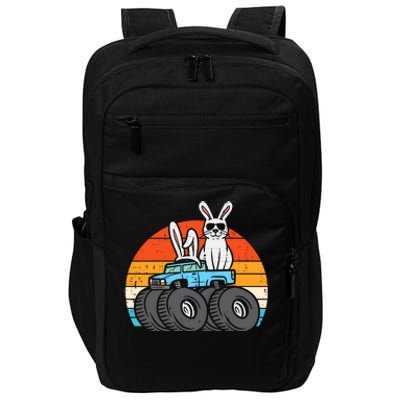 Easter Bunny Rabbit Monster Trucks Retro Boy Impact Tech Backpack