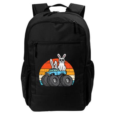 Easter Bunny Rabbit Monster Trucks Retro Boy Daily Commute Backpack