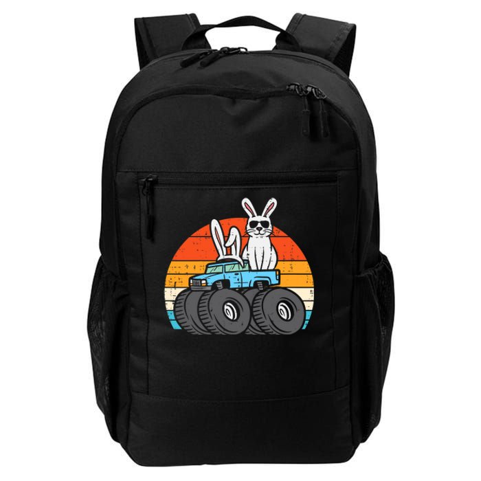 Easter Bunny Rabbit Monster Trucks Retro Boy Daily Commute Backpack