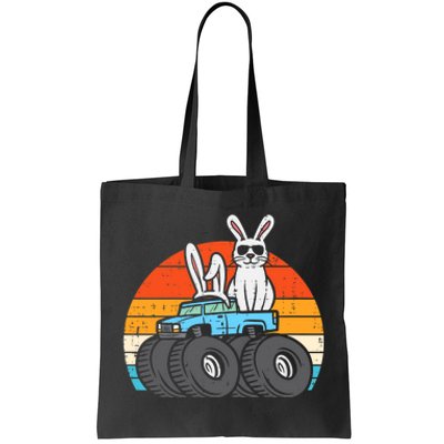 Easter Bunny Rabbit Monster Trucks Retro Boy Tote Bag